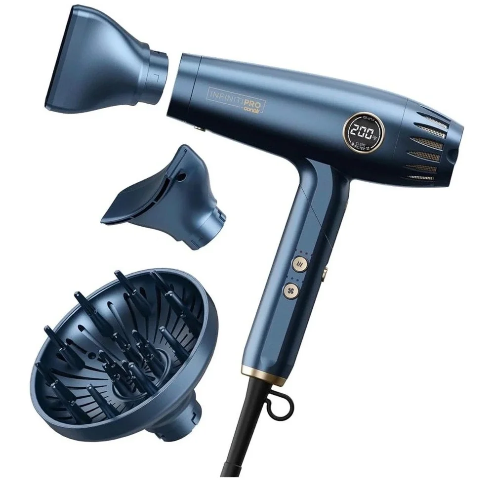 InfinitiPRO By Conair DigitalAIRE Hair Dryer Blue Travel Size 1002L Diffuser